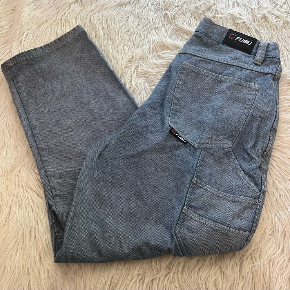 Vintage FUBU Jeans Baggy Carpenter Loose Fit 90s Hip Hop Men’s Size W 36 L 33
